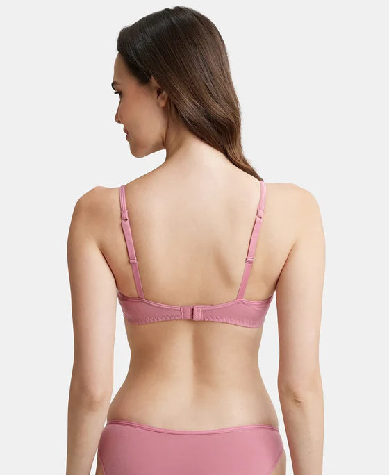 Jockey SS12 Women's Wirefree Non Padded Super Combed Cotton Elastane Stretch Full Coverage Beginners Bra with Adjustable Straps