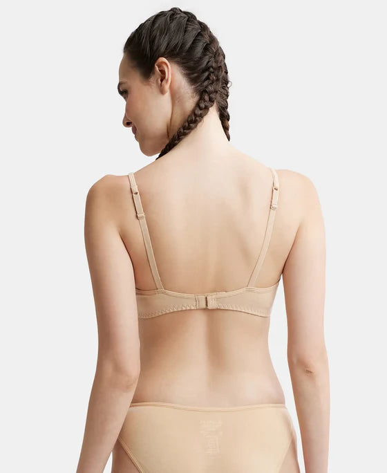 Jockey SS12 Women's Wirefree Non Padded Super Combed Cotton Elastane Stretch Full Coverage Beginners Bra with Adjustable Straps