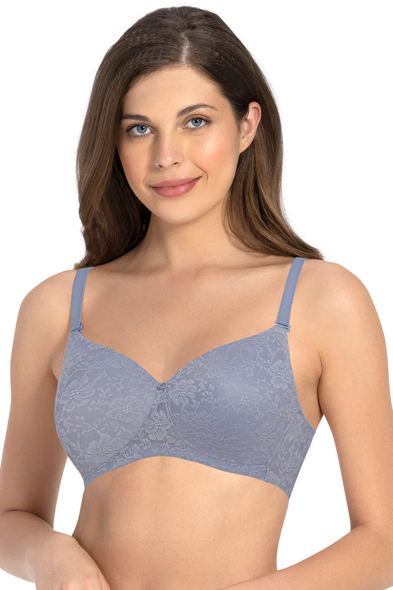 Amante  Floral Romance Non Wired Lightly Padded Non-Wired Full Coverage Bra-10306