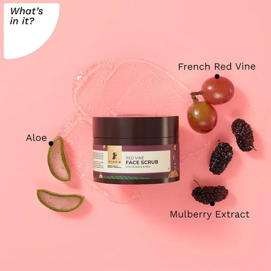 Pilgrim Red Vine Face Scrub with Mulberry & Aloe