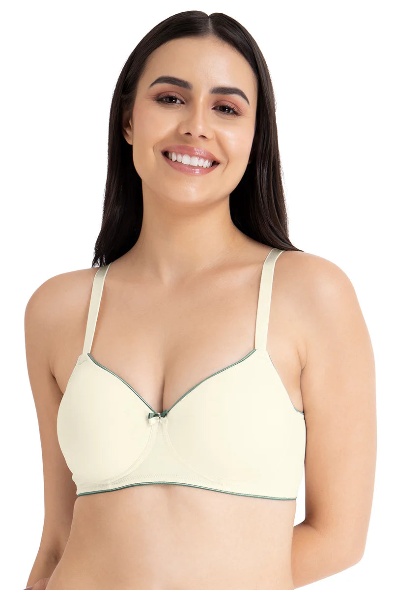 Amante  Casual Chic Solid Padded Non-Wired T-Shirt Bra-10901