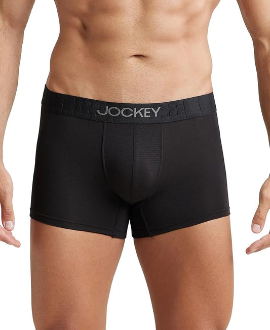 Jockey IC32 Men's Supima Cotton Elastane Stretch Solid Trunk with Ultrasoft Waistband