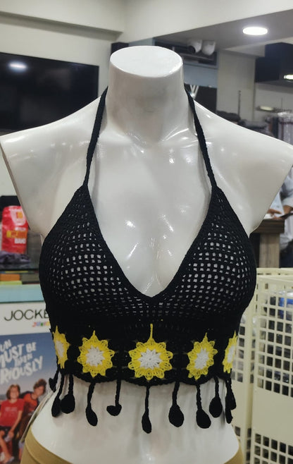 Crochet Bralette Knit Bra